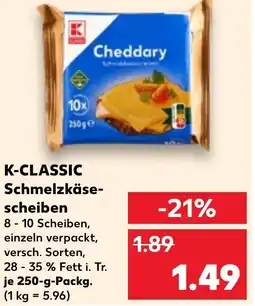 Kaufland K-CLASSIC Schmelzkäse- scheiben Angebot