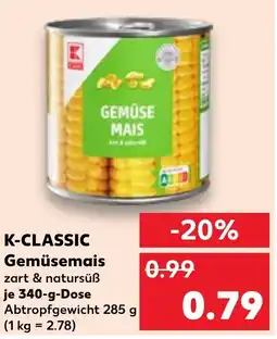 Kaufland K-CLASSIC Gemüsemais Angebot