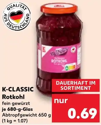 Kaufland K-CLASSIC Rotkohl Angebot