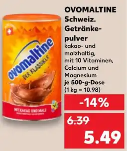 Kaufland OVOMALTINE Schweiz. Getränke- pulver Angebot