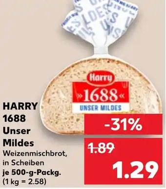 Kaufland HARRY 1688 Unser Mildes Angebot