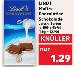 Kaufland LINDT Maître Chocolatier Schokolade Angebot