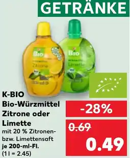 Kaufland K-BIO Bio-Würzmittel Zitrone oder Limette Angebot