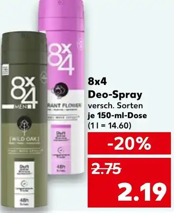 Kaufland 8x4 Deo-Spray Angebot