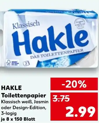 Kaufland HAKLE Toilettenpapier Angebot