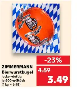 Kaufland ZIMMERMANN Bierwurstkugel Angebot