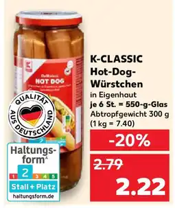 Kaufland K-CLASSIC Hot-Dog- Würstchen Angebot