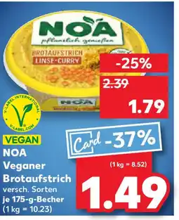 Kaufland NOA Veganer Brotaufstrich Angebot