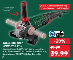 Kaufland PARKSIDE Winkelschleifer "PWS 230 E5" Angebot