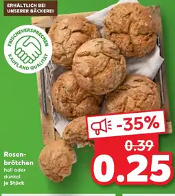 Kaufland Rosen- brötchen hell oder dunkel Angebot