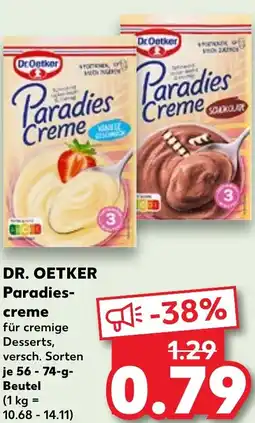 Kaufland DR. OETKER Paradies- creme Angebot