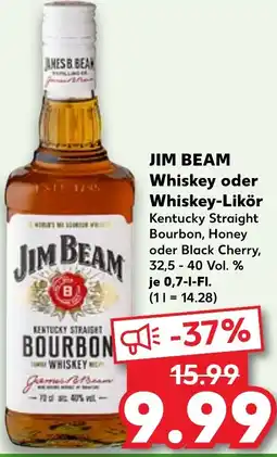 Kaufland JIM BEAM Whiskey oder Whiskey-Likör Angebot