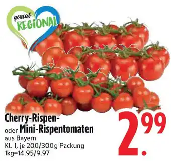 Edeka genial REGIONAL Cherry-Rispen- oder Mini-Rispentomaten Angebot