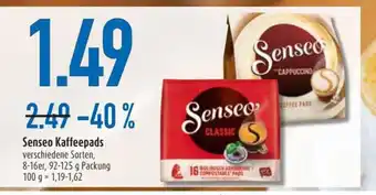 diska Senseo Kaffeepads 92-125g Angebot