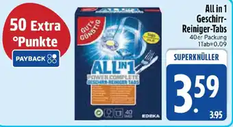 Edeka All in 1 Geschirr- Reiniger-Tabs Angebot