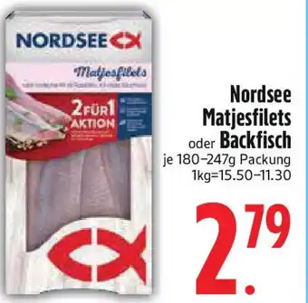 Edeka Nordsee Matjesfilets oder Backfisch Angebot