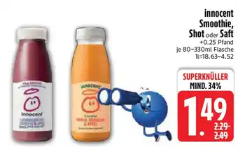 Edeka innocent Smoothie, Shot oder Saft Angebot