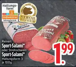 Edeka Reinert Sport-Salami oder Strohschwein Angebot