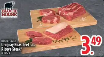 Edeka Block House Uruguay Roastbeef oder Ribeye-Steak Angebot