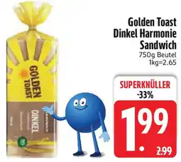 Edeka Golden Toast Dinkel Harmonie Sandwich Angebot