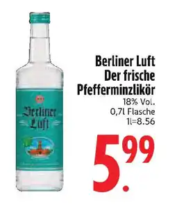 Edeka Berliner Luft Der frische Pfefferminzlikör Angebot