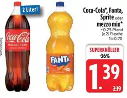 Edeka Coca-Cola, Fanta, Sprite oder mezzo mix Angebot