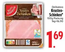 Edeka Delikatess Krusten- Schinken GUT & GUNSTIG Angebot