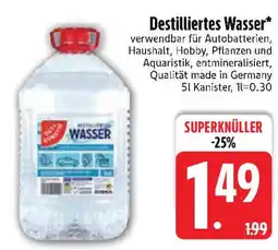 Edeka Destilliertes Wasser Angebot