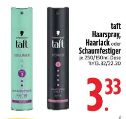 Edeka taft Haarspray, Haarlack oder Schaumfestiger Angebot