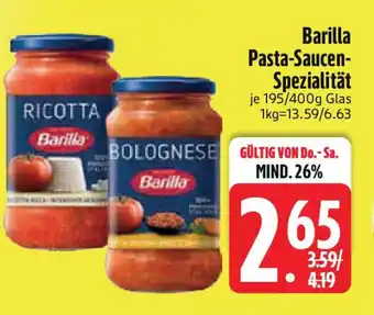 Edeka Barilla Pasta-Saucen- Spezialität Angebot