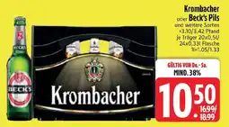 Edeka Krombacher oder Beck's Pils Angebot