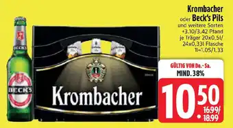 Edeka Krombacher oder Beck's Pils Angebot