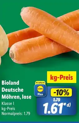 Lidl Bioland Deutsche Möhren, lose Angebot