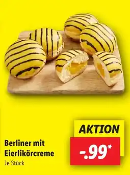 Lidl Berliner mit Eierlikörcreme Angebot