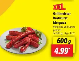 Lidl Grillmeister Bratwurst Merguez Angebot