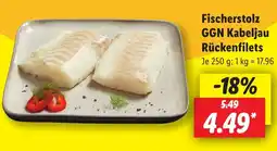 Lidl Fischerstolz GGN Kabeljau Rückenfilets Angebot