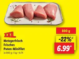 Lidl XXL Metzgerfrisch Frisches Puten-Minifilet Angebot