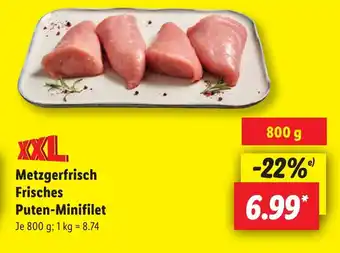 Lidl XXL Metzgerfrisch Frisches Puten-Minifilet Angebot