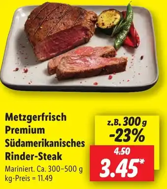 Lidl Metzgerfrisch Premium Südamerikanisches Rinder-Steak Angebot