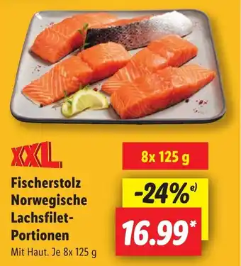 Lidl Fischerstolz Norwegische Lachsfilet- Portionen Angebot