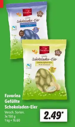 Lidl Favorina Gefüllte Schokoladen-Eier Angebot