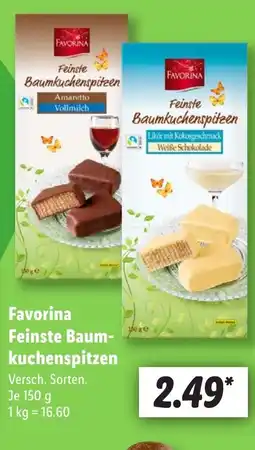 Lidl Favorina Feinste Baum- kuchenspitzen Angebot