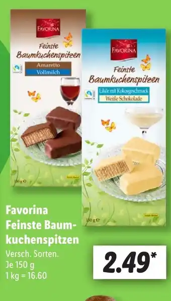 Lidl Favorina Feinste Baum- kuchenspitzen Angebot