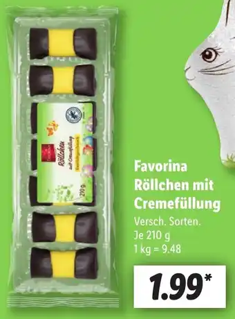 Lidl Favorina Röllchen mit Cremefüllung Angebot