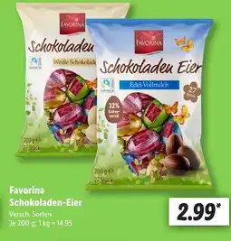 Lidl Favorina Schokoladen-Eier Angebot