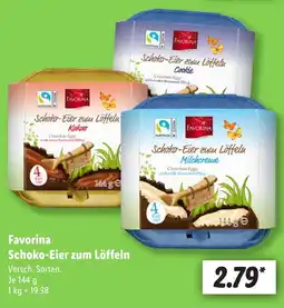 Lidl Favorina Schoko-Eier zum Löffeln Angebot