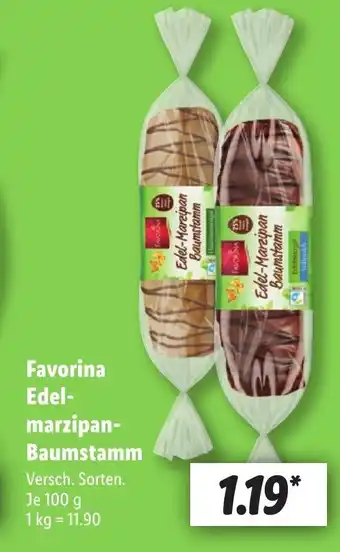 Lidl Favorina Edel- marzipan- Baumstamm Angebot