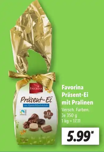 Lidl Favorina Präsent-Ei mit Pralinen Angebot