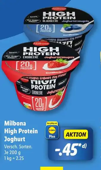 Lidl Milbona High Protein Joghurt Angebot