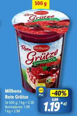 Lidl Milbond Rote Grütze Angebot